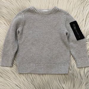 H&M Grey Sweater Zipper Pocket Sleeve 18-24 Months